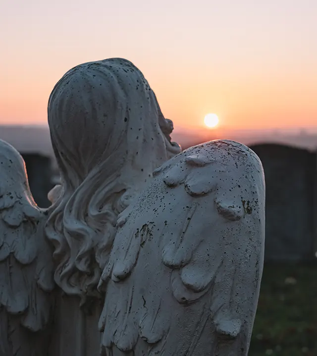 Angel-crepusculo Estatua de angel al crepusculo
